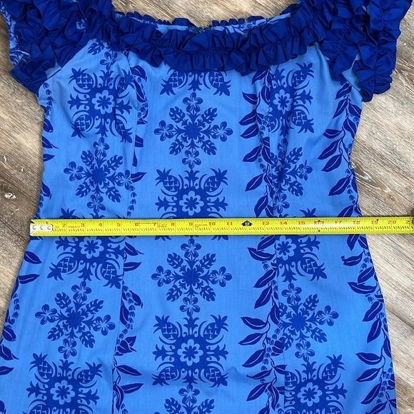 Elegant Blue Floral Maxi Dress - Picture 9 of 16